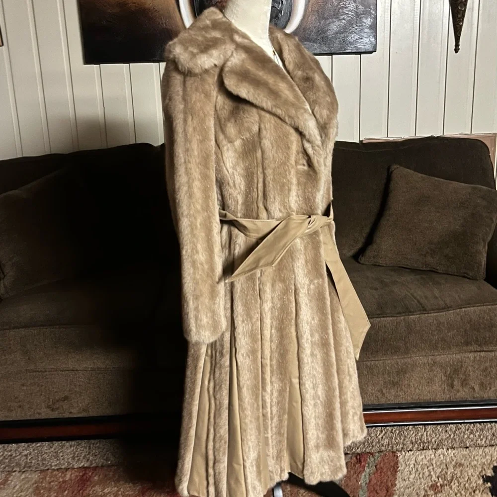 Jet Set California ~ Women’s Size 12 ~ Vintage (1970’s) ~ Dress Fur Coat ~ New - Picture 8 of 16